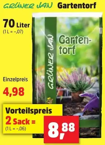 Thomas Philipps GRÜNER JAN Gartentorf 70 Liter Angebot