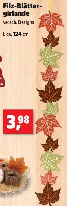 Thomas Philipps Filz-Blättergirlande Angebot