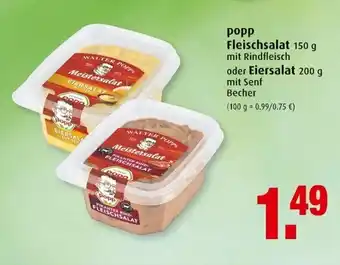 Markant Popp Fleischsalat, Eiersalat 150/200g Angebot