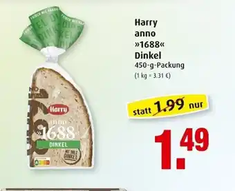 Markant Harry anno 1688 Dinkel 450g Angebot