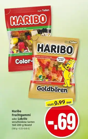 Markant Haribo Fruchtgummi oder Lakritz 160-200g Angebot