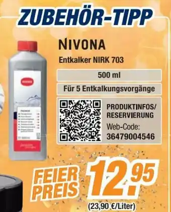 Expert Nivona Entkalker NIRK 703 Angebot