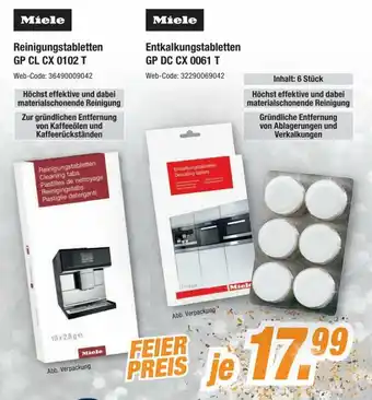 Expert Miele Reinigungstabletten GP CL CX 0102 T Angebot