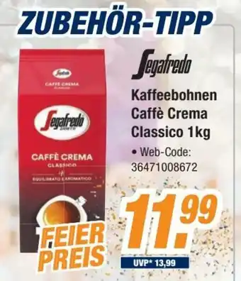 Expert Segafredo Kaffeebohnen Caffè Crema Classico 1kg Angebot