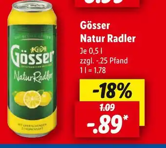 Lidl Gösser natur radler Angebot