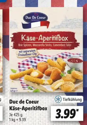 Lidl Duc de coeur käse-aperitifbox Angebot