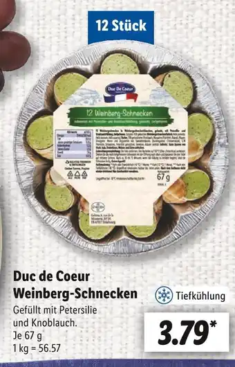 Lidl Duc de coeur weinberg-schnecken Angebot
