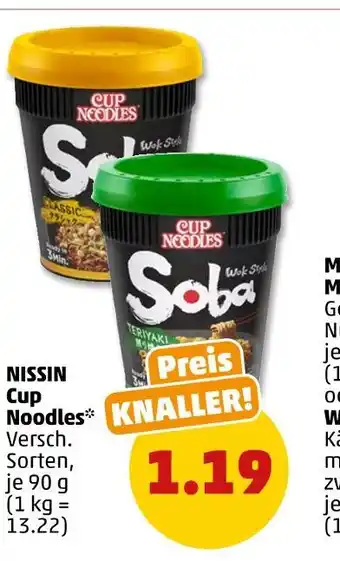 PENNY Nissin cup noodles Angebot