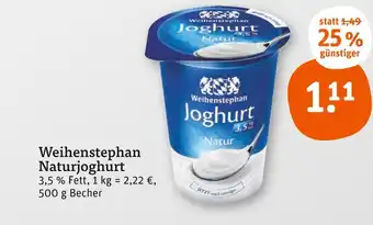 tegut Weihenstephan naturjoghurt Angebot