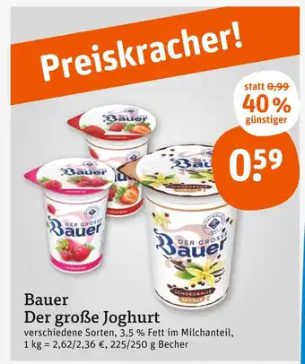 tegut Bauer der große joghurt Angebot