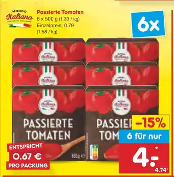 Netto Marken-Discount Mondo italiano passierte tomaten Angebot