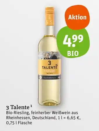 tegut 3 talente bio-riesling Angebot