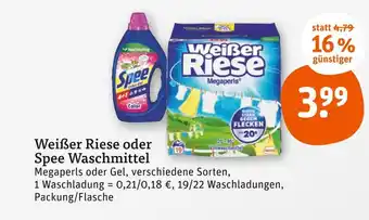 tegut Weißer riese oder spee waschmittel Angebot