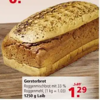 Multi Markt Gersterbrot 1250 Gram Laib Angebot