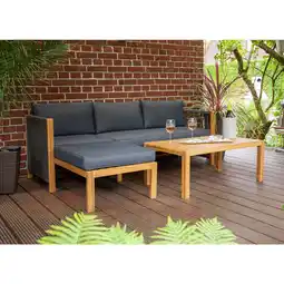 Hagebau acamp Loungeset MALAGA, 4 Sitzplätze, Polyester, inkl. Auflagen - grau Angebot