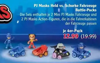 Globus PJ Masks Held vs. Schurke Fahrzeuge Battle-Packs Angebot