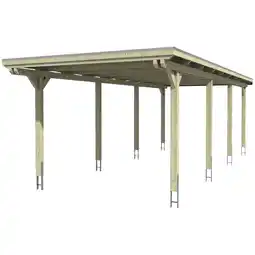 Hagebau SKANHOLZ Carport Emsland, BxT: 354 x 846 cm, Firsthöhe: 238 cm, unbehandelt - beige Angebot