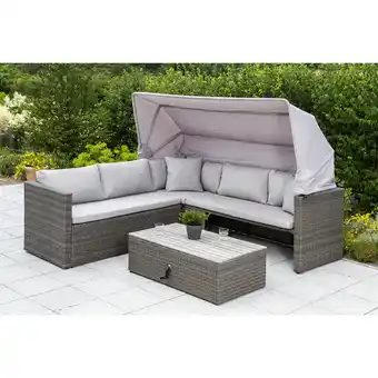 Hagebau MERXX Gartenmöbel-Eckset San Marco, 4 Sitzplätze, Kunststoff, inkl. Auflagen - grau Angebot