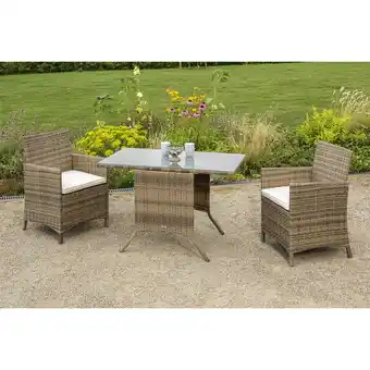 Hagebau MERXX Gartenmöbel Treviso, Kunststoff, 3-teilig - beige Angebot