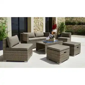 Hagebau MERXX Gartenmöbelset, 6 Sitzplätze, Kunststoff/Stahl - braun Angebot