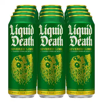 Netto Marken-Discount Liquid Death Severed Lime Flavoured Sparkling Water 0,5 Liter Dose, 12er Pack Angebot