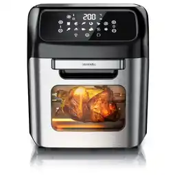 Netto Marken-Discount Arendo Heißluftfritteuse, Minibackofen 12L Edelstahl, Airfryer, Pizzaofen, Multifunktionsofen, Mini Backofen mit Umluft, 1800 Angebot