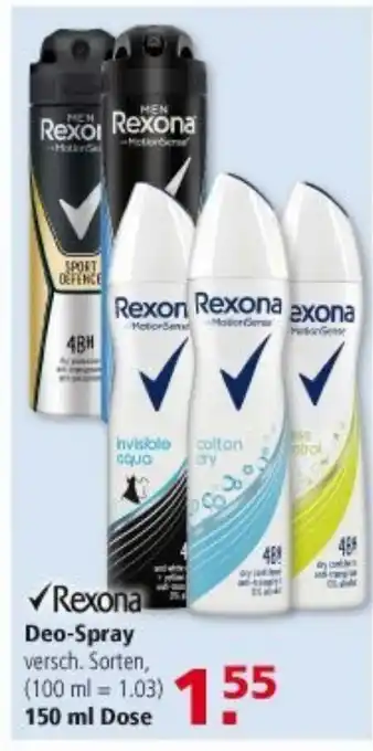 Multi Markt Rexona Deo-Spray 150 ml Dose Angebot