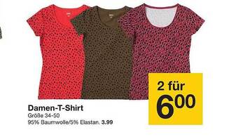 Zeeman Damen T-shirt Angebot