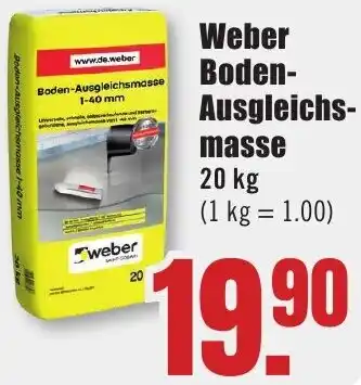 B1 Discount Baumarkt Weber Boden Ausgleichsmasse Angebot
