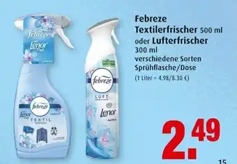 Markant Febreze Textilerfrischer 500ml oder Lufterfrischer 300ml Angebot