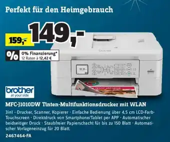 Conrad Brother MFC-J1010DW Tinten Multifunktionsdrucker mit WLAN Angebot