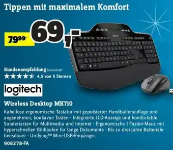 Conrad Logitech Wireless Desktop MK710 Angebot