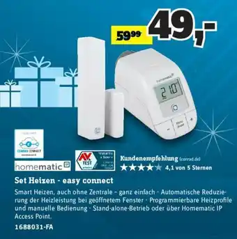 Conrad Homematic Set Heizen easy connect Angebot