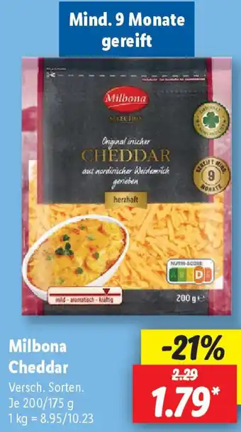 Lidl Milbona Cheddar Angebot