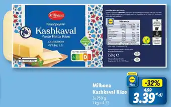 Lidl Milbona Kashkaval Käse Angebot