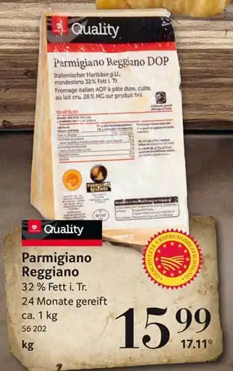 Selgros Parmigiano Reggiano 1kg Angebot