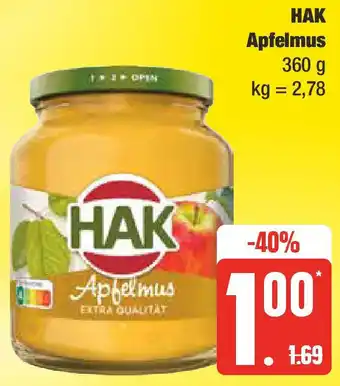 Edeka HAK Apfelmus Angebot