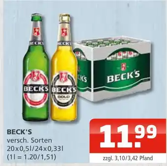 Getränke Oase Beck's bier Angebot