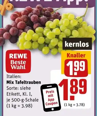 REWE Rewe beste wahl mix tafeltrauben Angebot