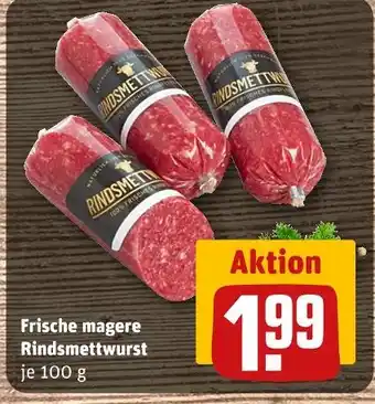 REWE Frische magere rindsmettwurst Angebot
