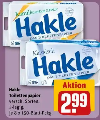 REWE Hakle toilettenpapier Angebot