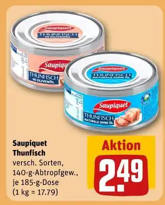 REWE Saupiquet thunfisch Angebot