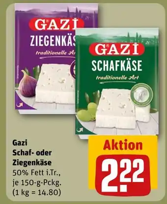 REWE Gazi schaf- oder ziegenkäse Angebot