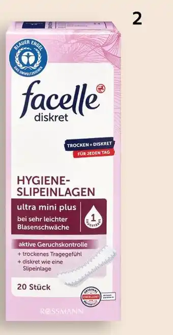 Rossmann Facelle diskret hygiene-slipeinlagen ultra mini plus Angebot