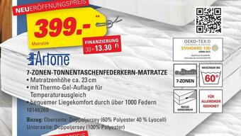 Höffner Artone 7-zonen-tonnentaschenfederkern-matratze Angebot