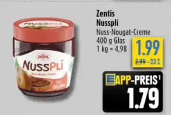 diska Zentis Nusspli Angebot