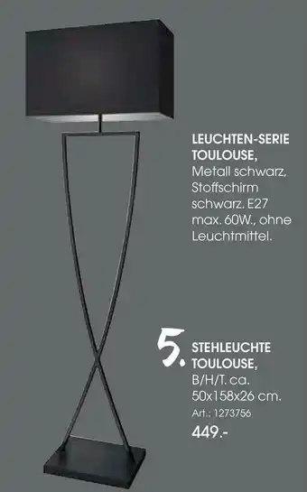 Zurbrüggen Villeroy & boch stehleuchte toulouse Angebot