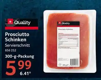 Selgros Quality Prosciutto Schinken 300g Angebot