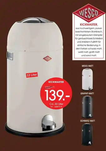 Zurbrüggen Wesco kickmaster Angebot