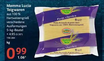 Selgros Mamma Lucia Teigwaren 5kg Beutel Angebot